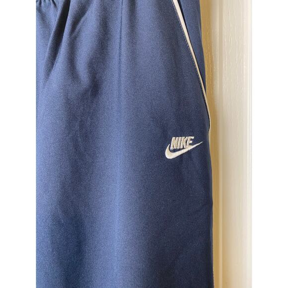 Nike Blue White Side Striped Athletic Pull-on Cropped Pants Women's Size Large - Picture 3 of 7